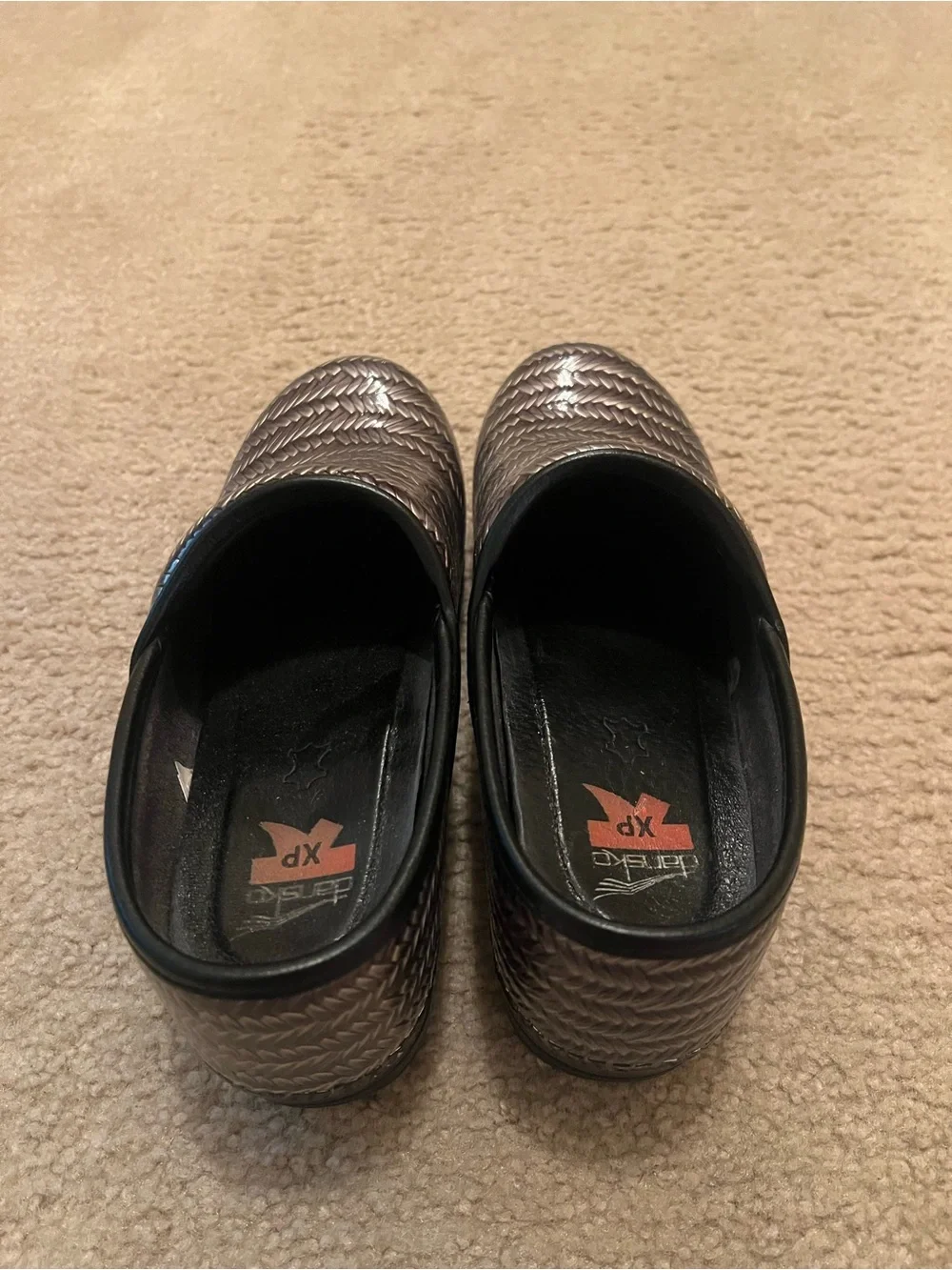 Dansko Pro XP Metallic Woven Clogs